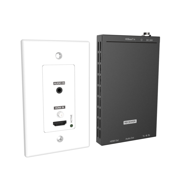 HDMI Wall Plate Extender Kit with Analog Audio Wall Plate, HDMI 1.4b HDCP2.2 70m