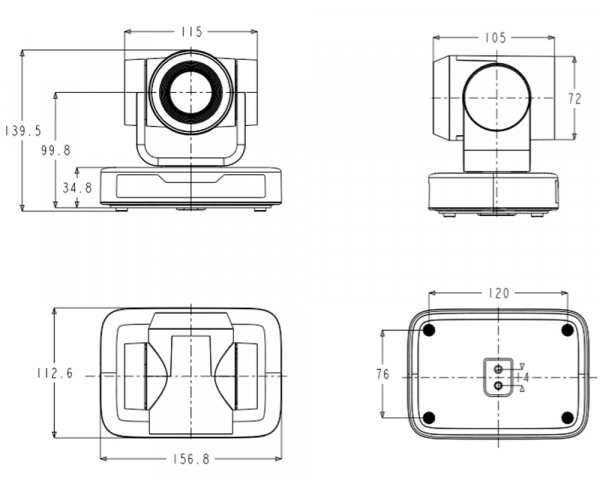 PTZ Conference Camera, 10x Optical Zoom, USB2 - Image 5