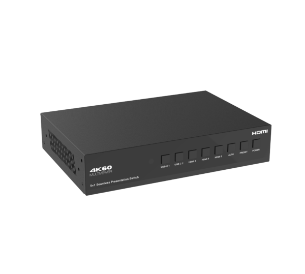 5x1 HDMI/USB-C 4K60 Seamless Presentation Switch with HDBaseT 3.0 70m Out, Dante, USB Switching - Image 6