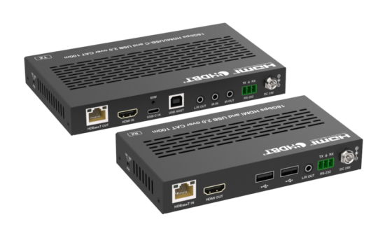 100m USBC HDMI Auto-switching HDBaseT Extender with 60w Laptop Charging